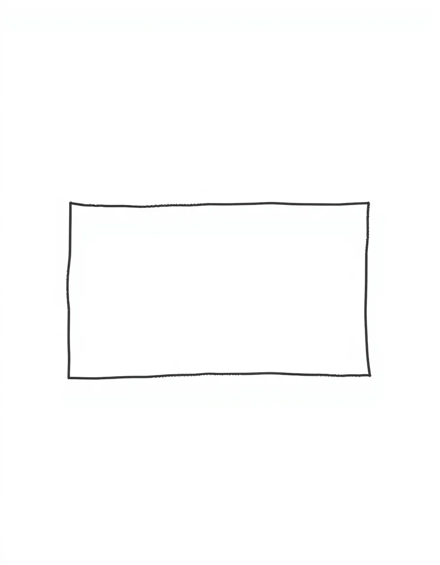 A child drawing a rectangle.