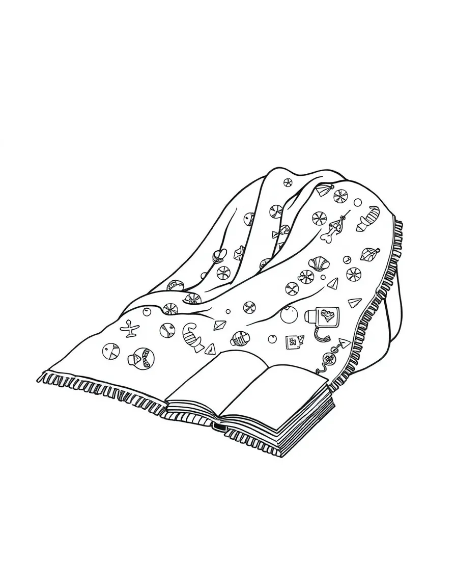 A cozy blanket and a book.