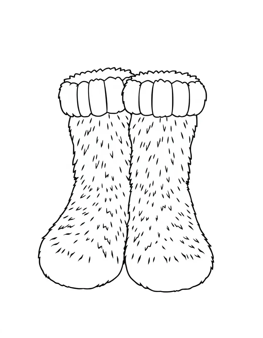 A warm pair of fuzzy socks.