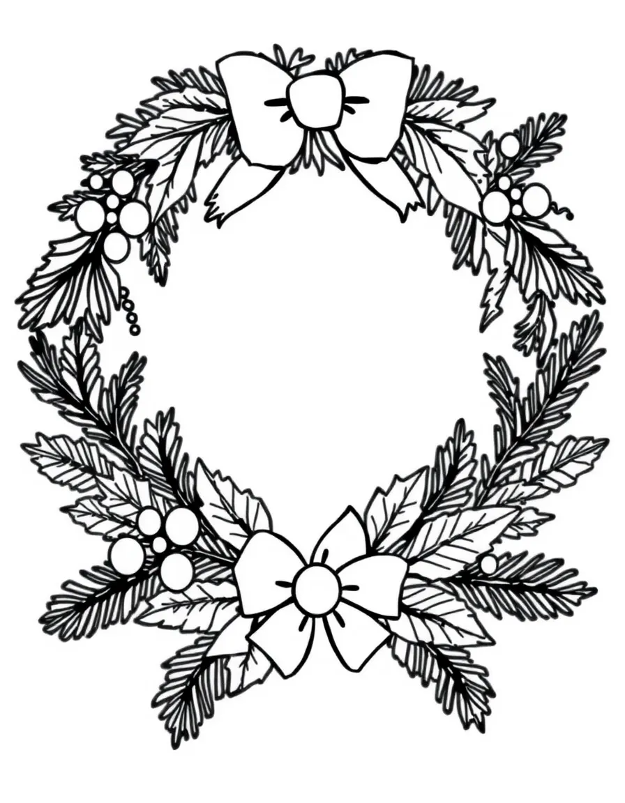 A festive holiday wreath.