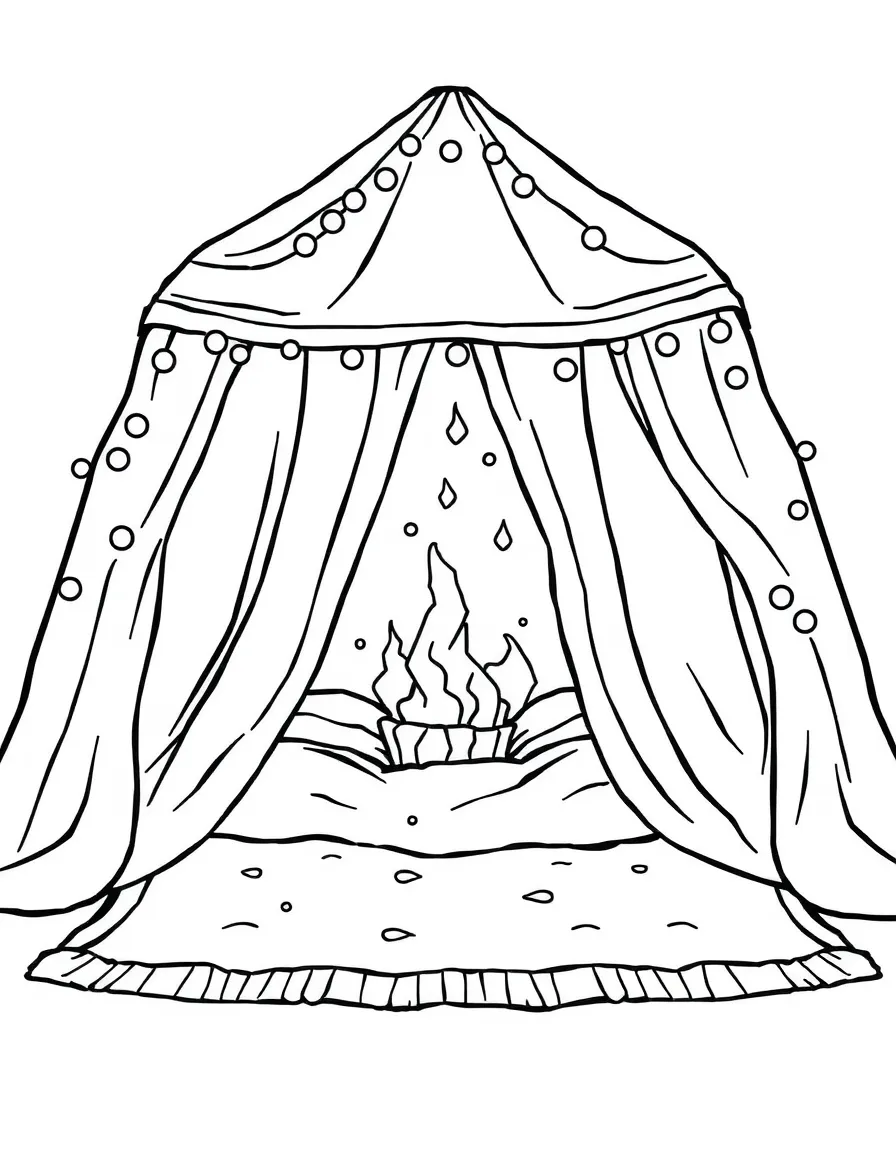 A cozy blanket fort.