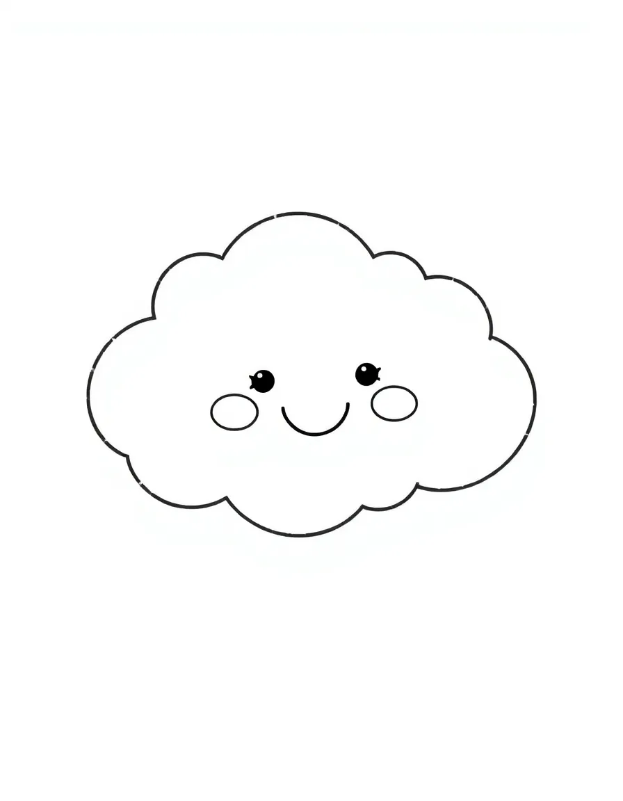 A smiling winter cloud.