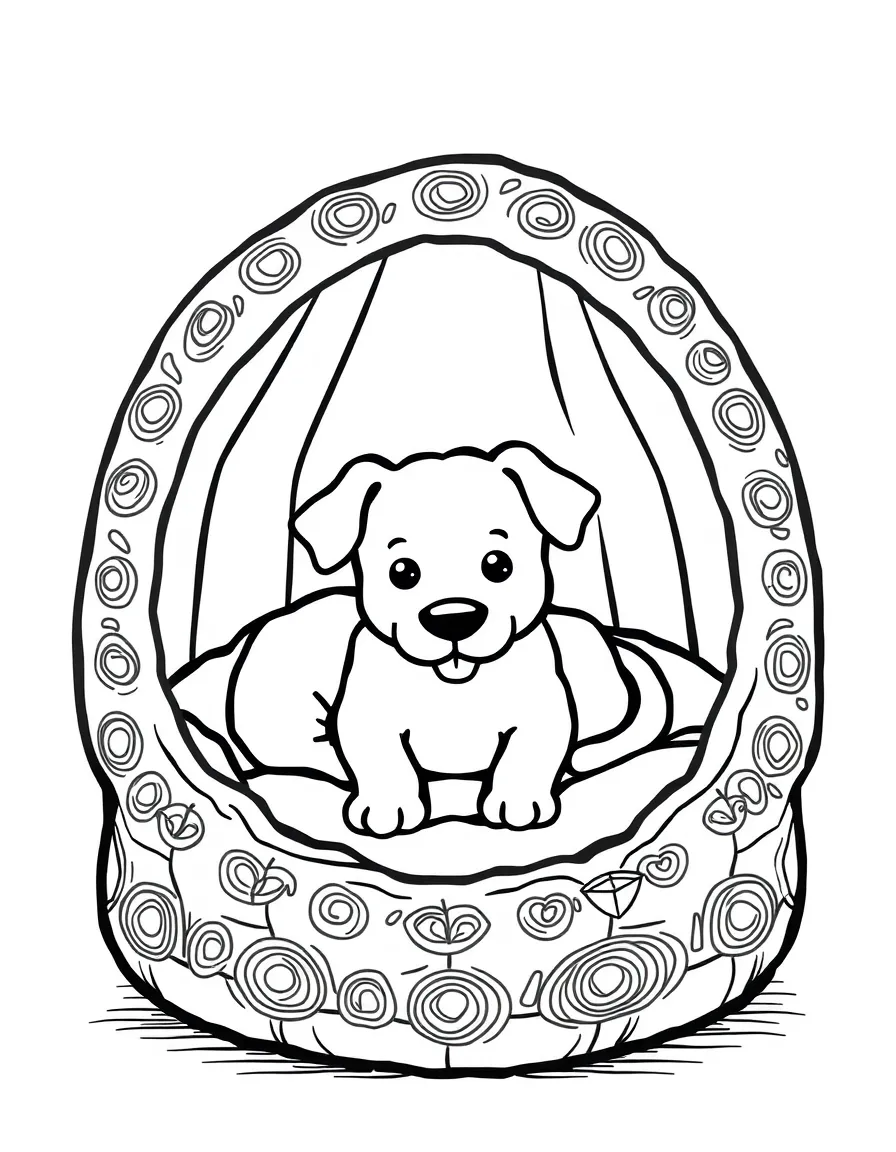 A cozy pet bed for a dog or cat.