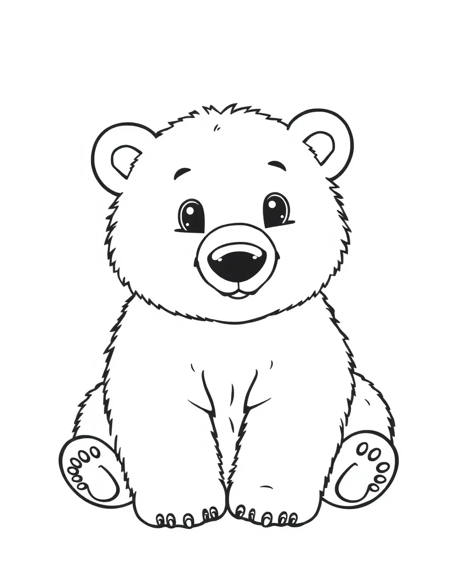 A friendly polar bear cub.