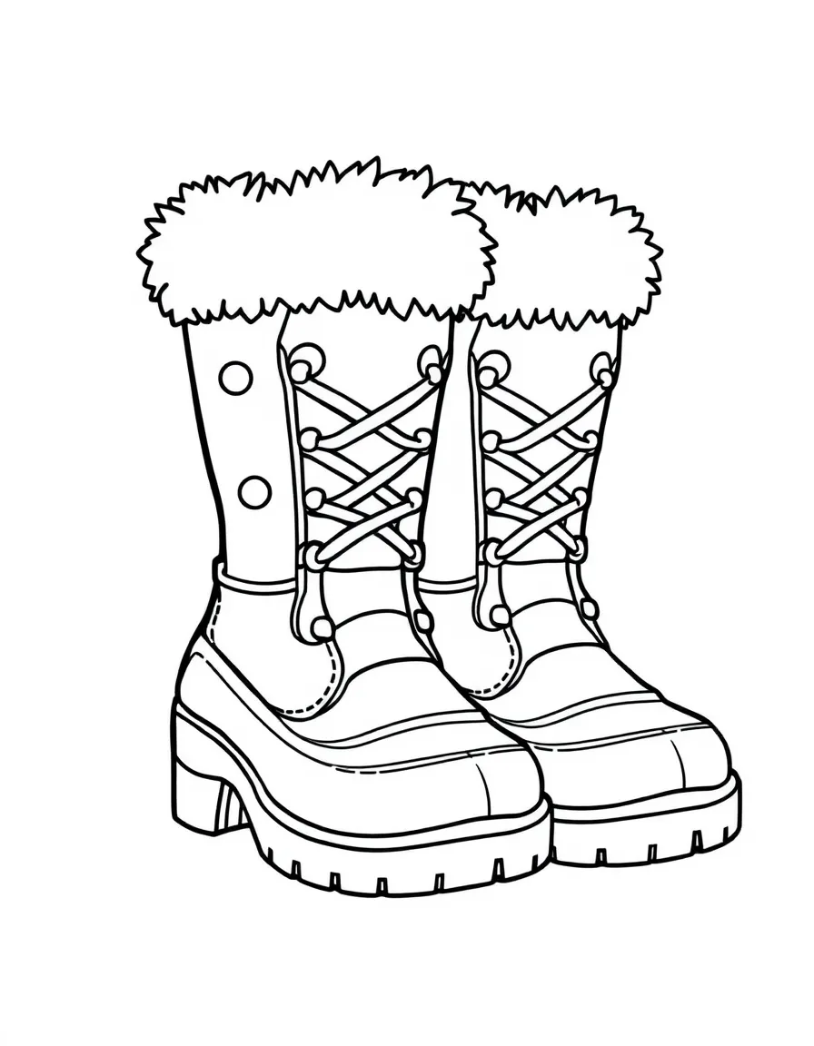 A pair of cheerful winter boots.
