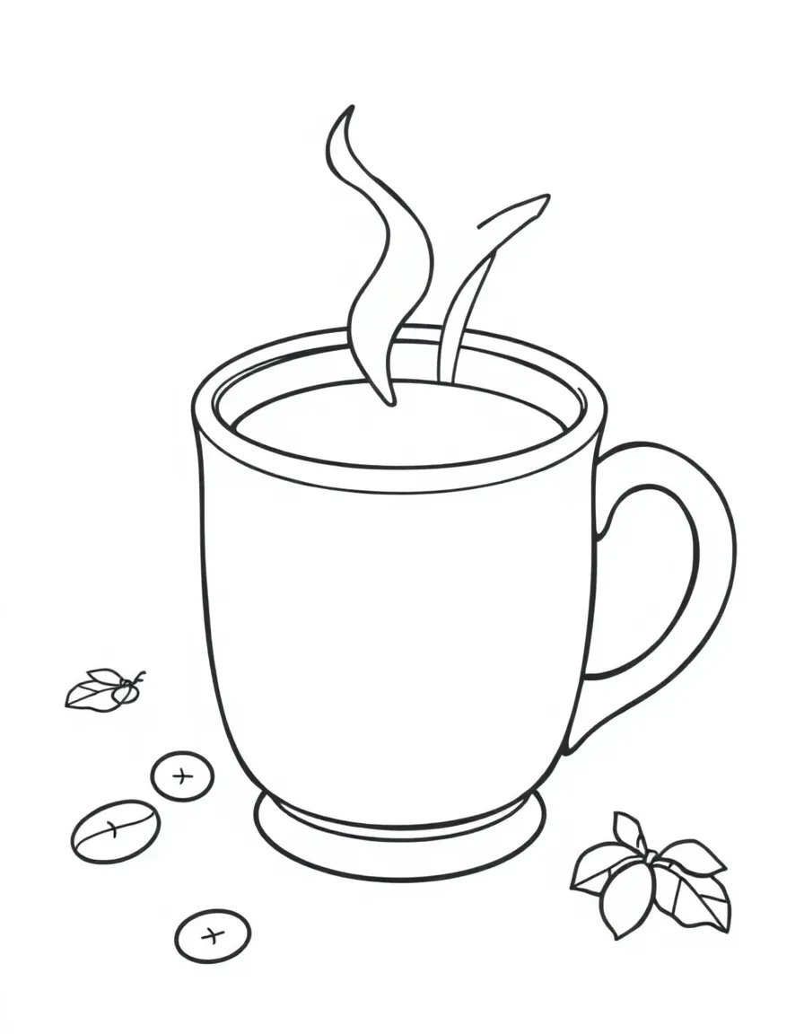 A steaming mug of apple cider.