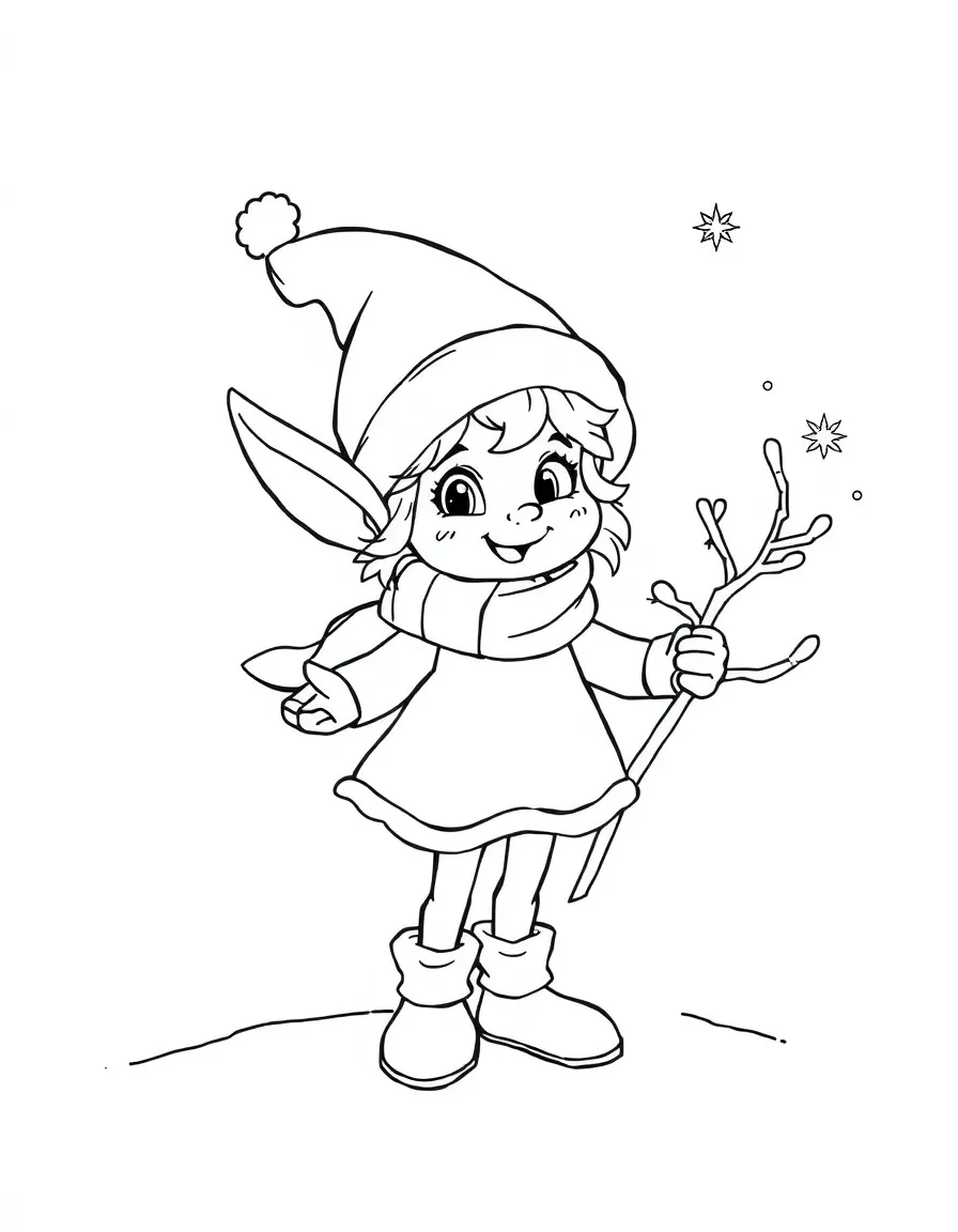 A friendly winter sprite.