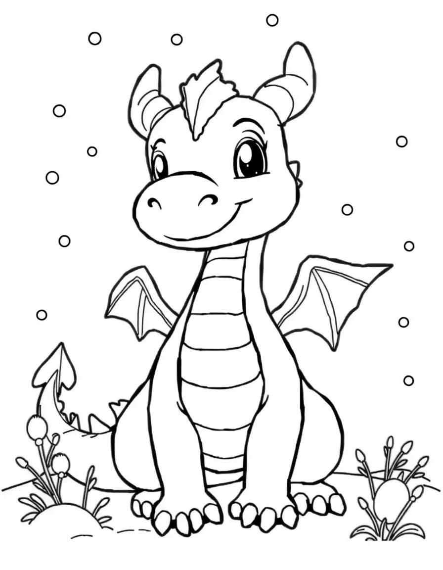 A friendly winter dragon.