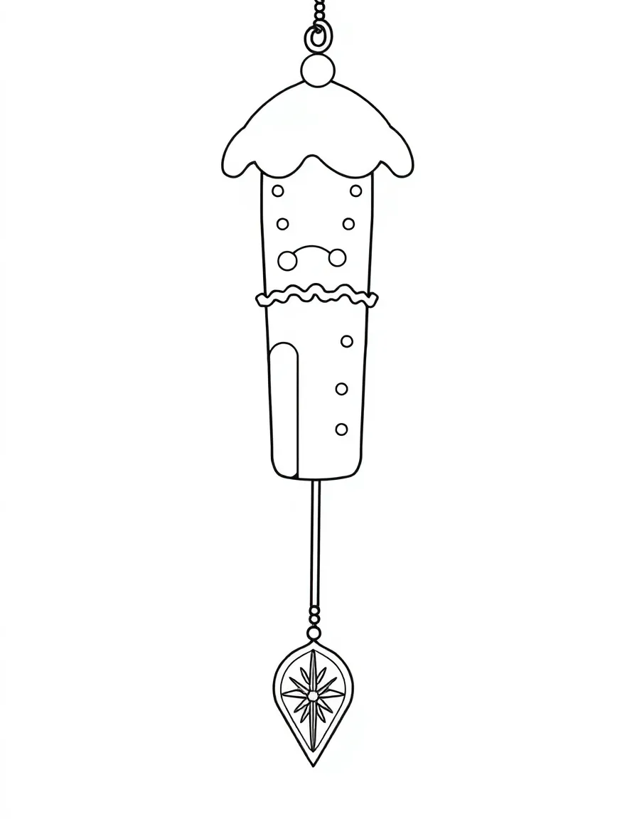A winter-themed wind chime.