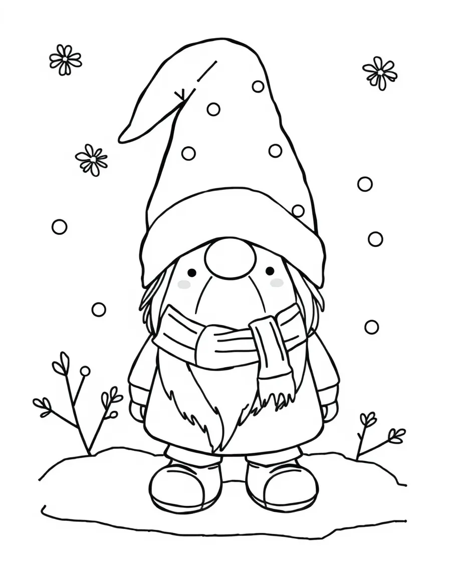 A happy little winter gnome.