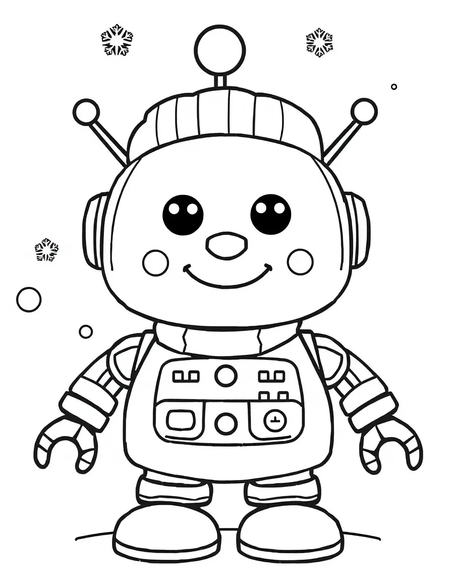 A friendly winter robot.