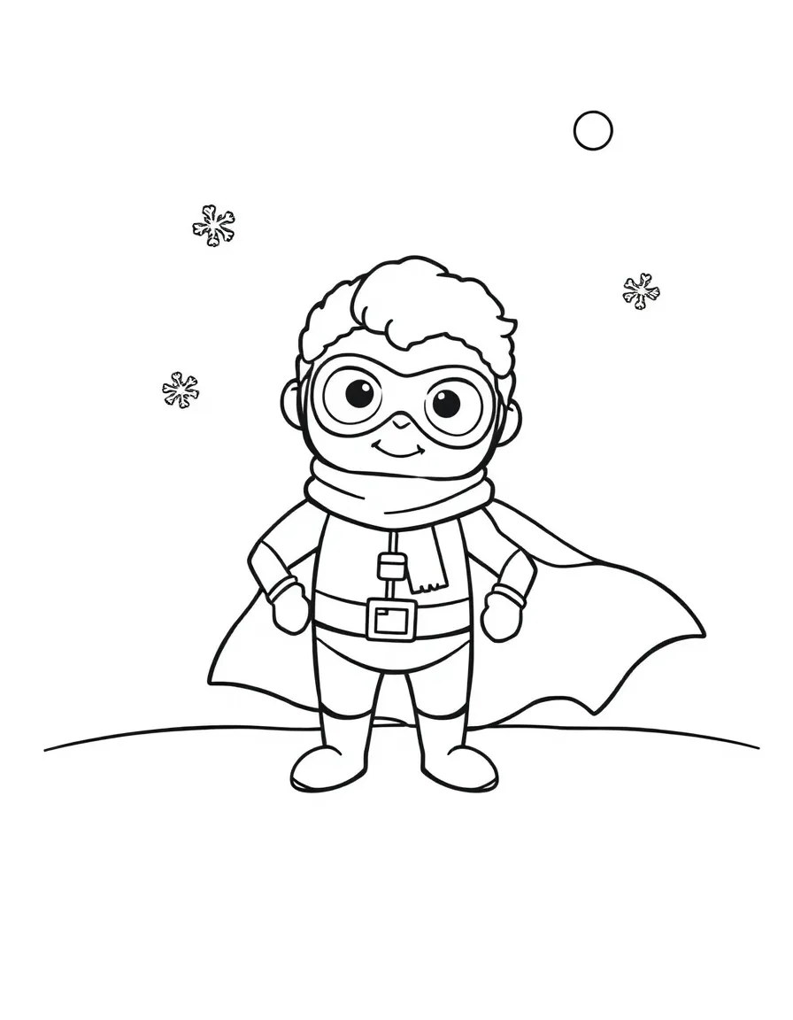 A friendly winter superhero.