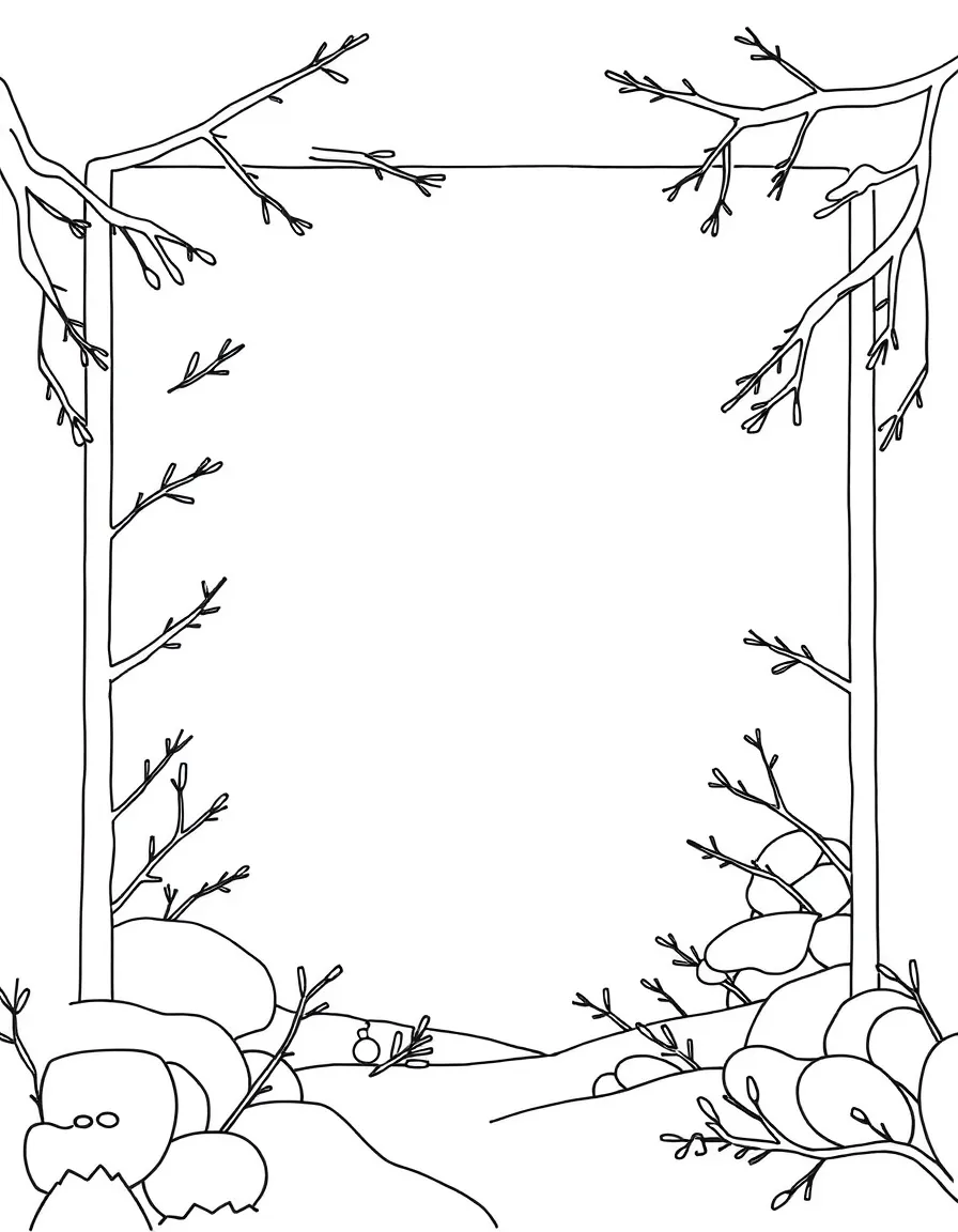 A winter-themed picture frame.
