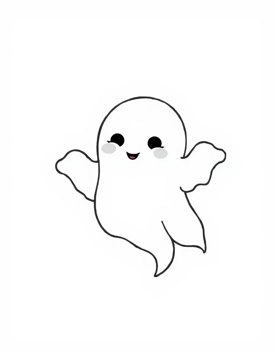 A little ghost floating peacefully.