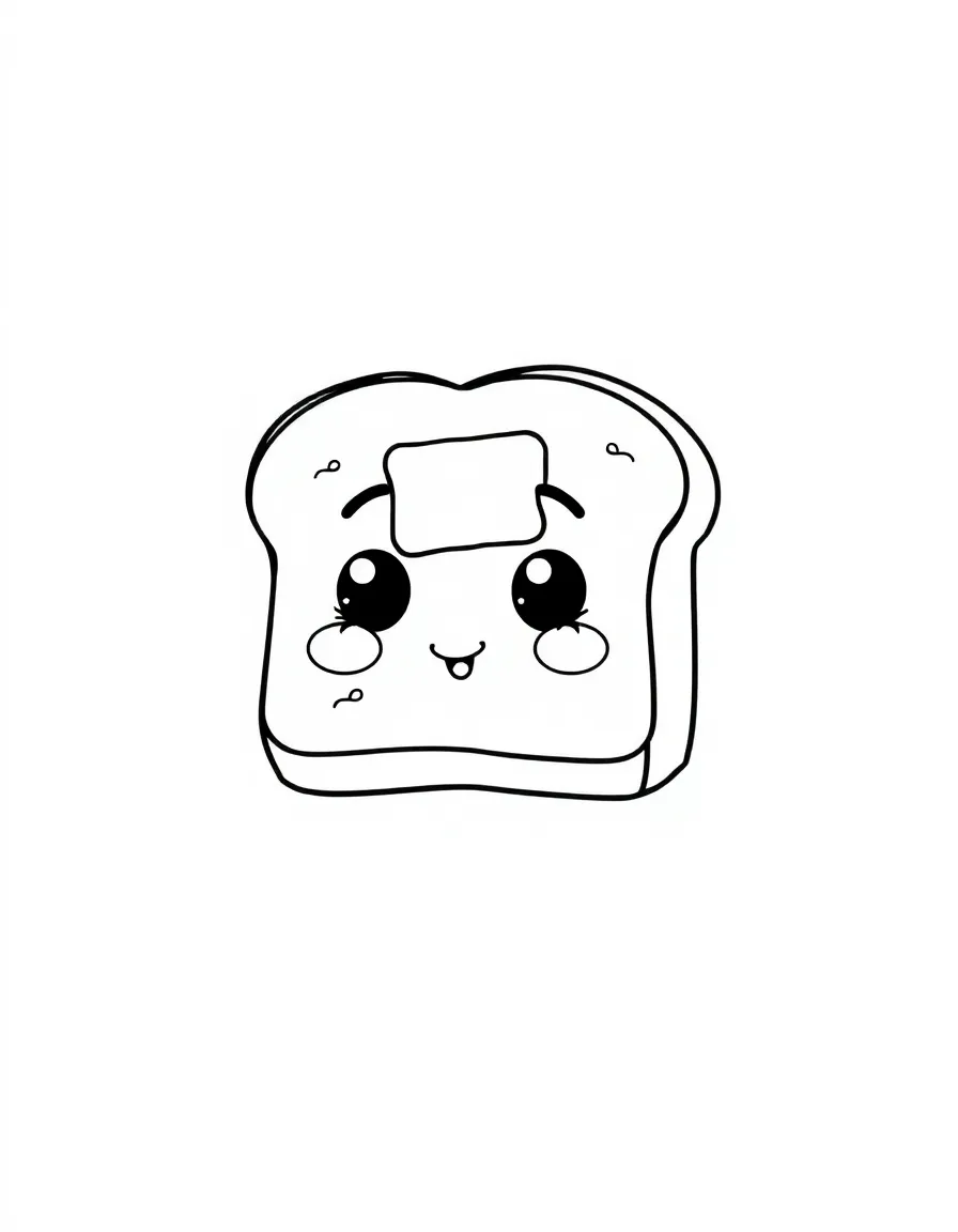 A shy piece of toast with butter.