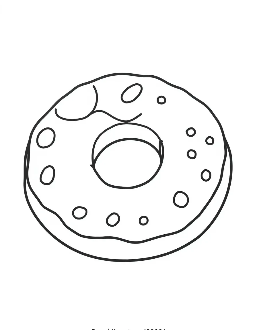 A cute donut with frosting.