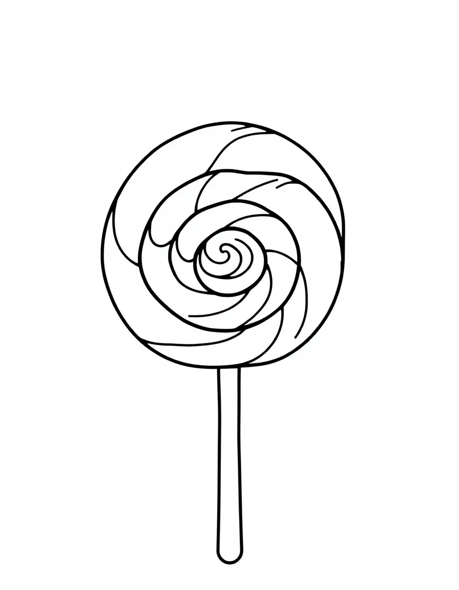 A cheerful lollipop swirling.
