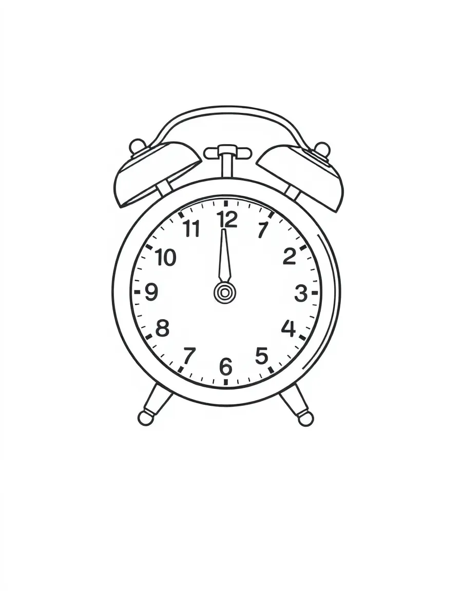 A sleepy alarm clock.