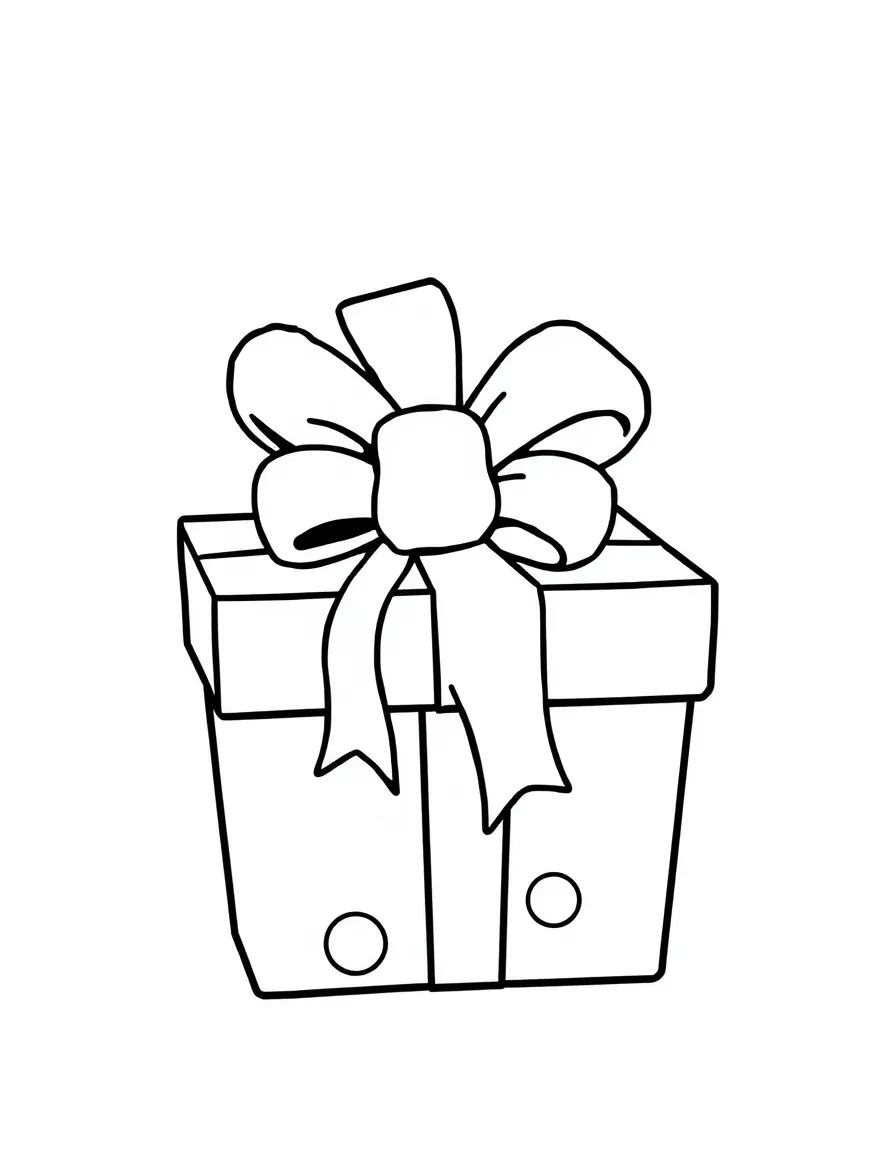 A happy gift box with a bow.