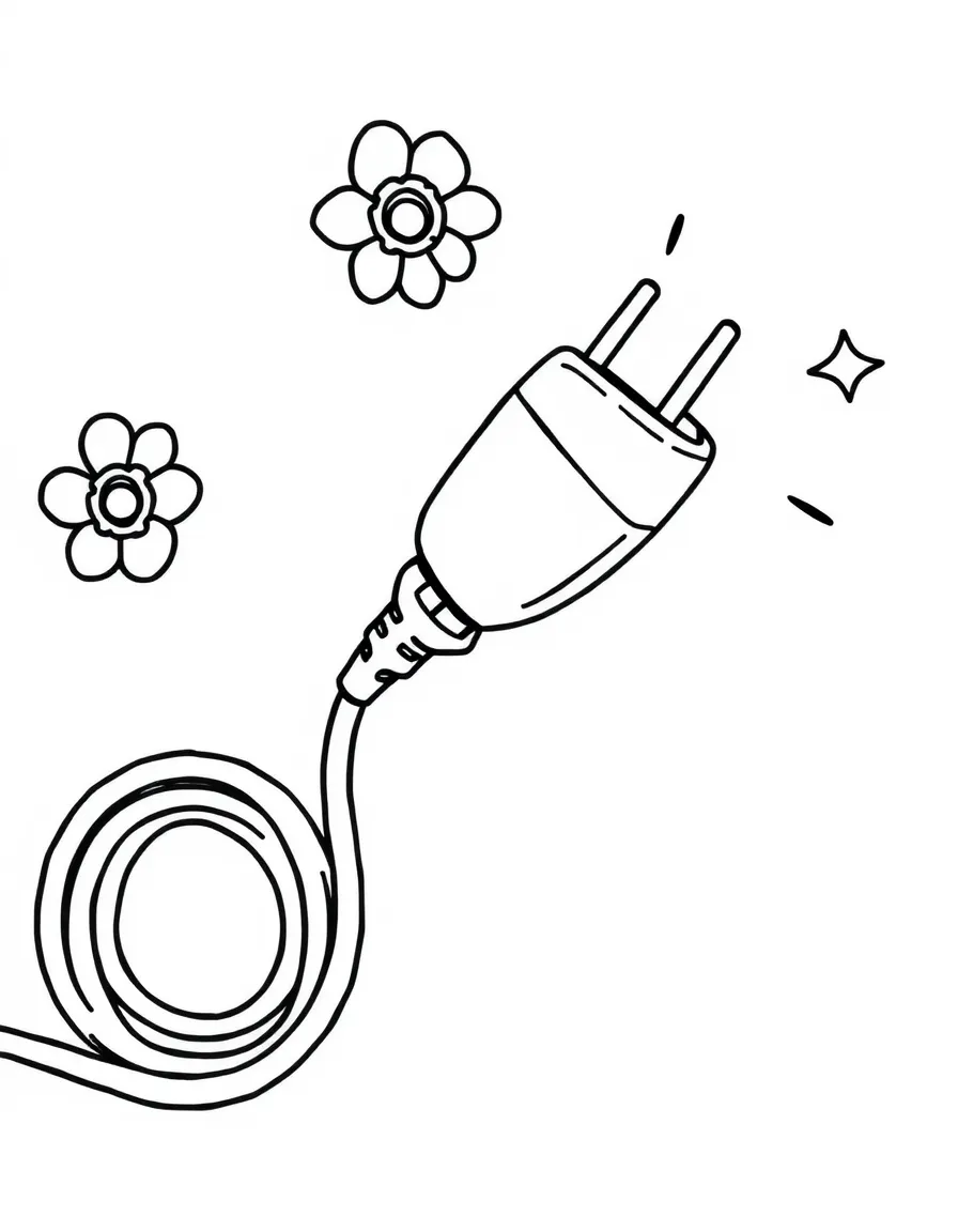 A joyful plug connecting.