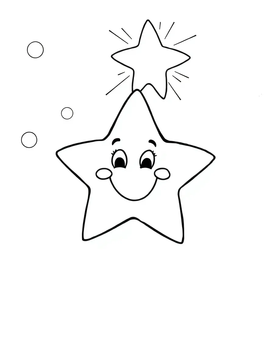 A happy star shining brightly.