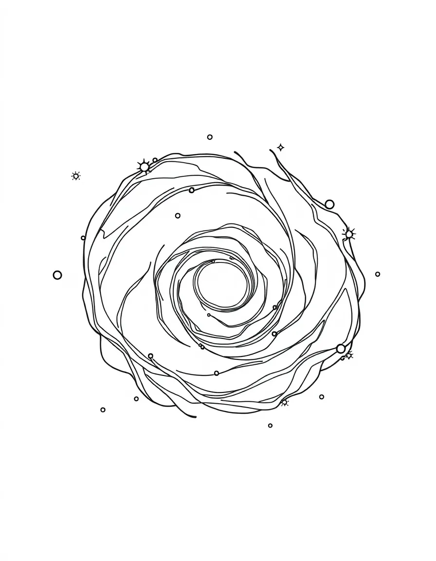 A little galaxy swirling.