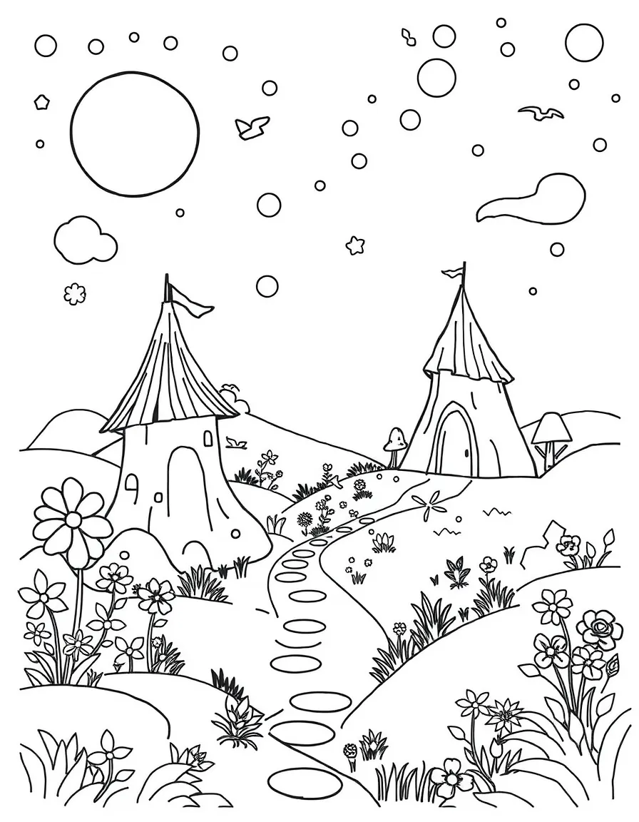 A cheerful fantasy land.