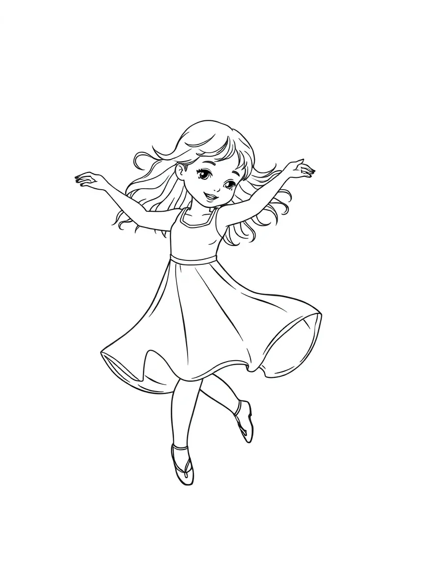 A little dancer twirling.