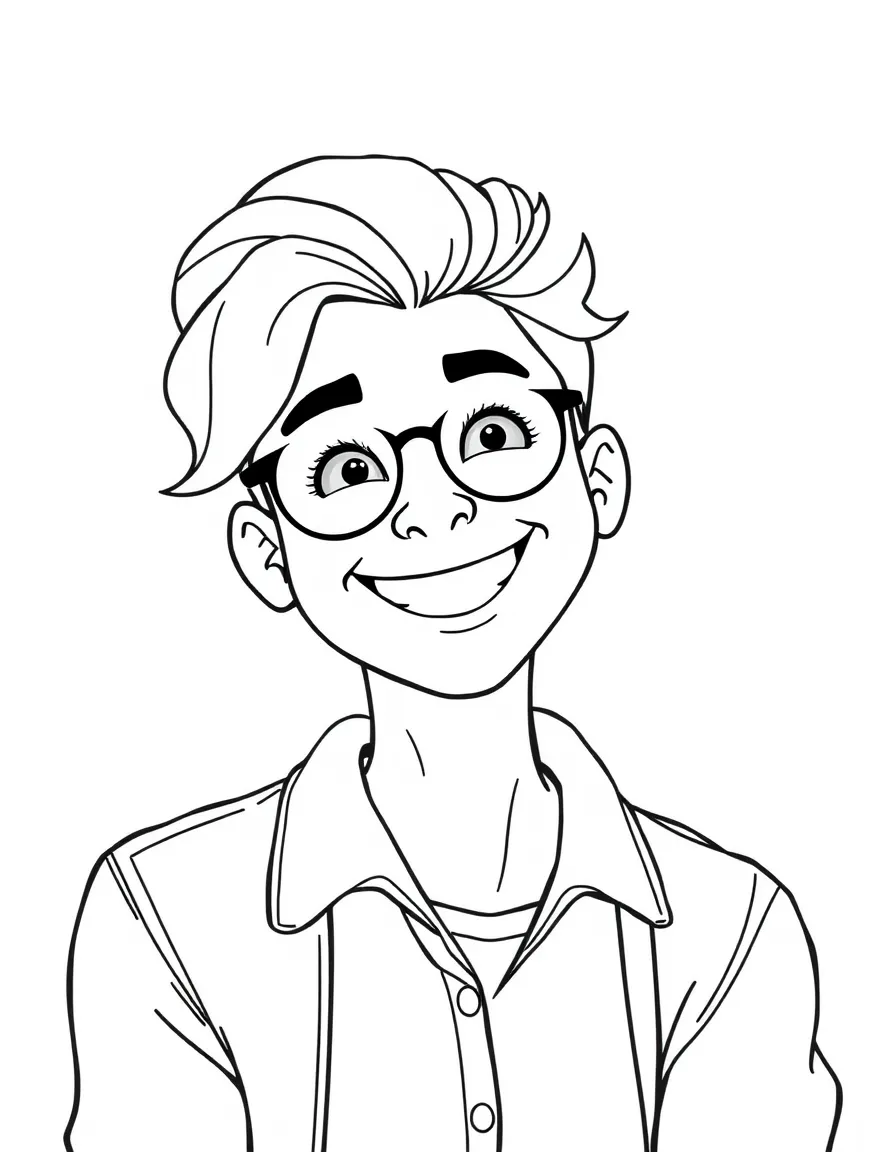 A smiling influencer posing.
