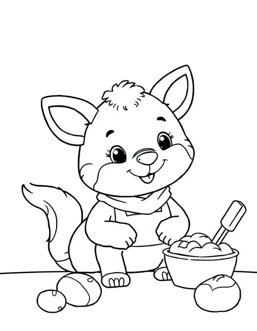 A playful animal baker.