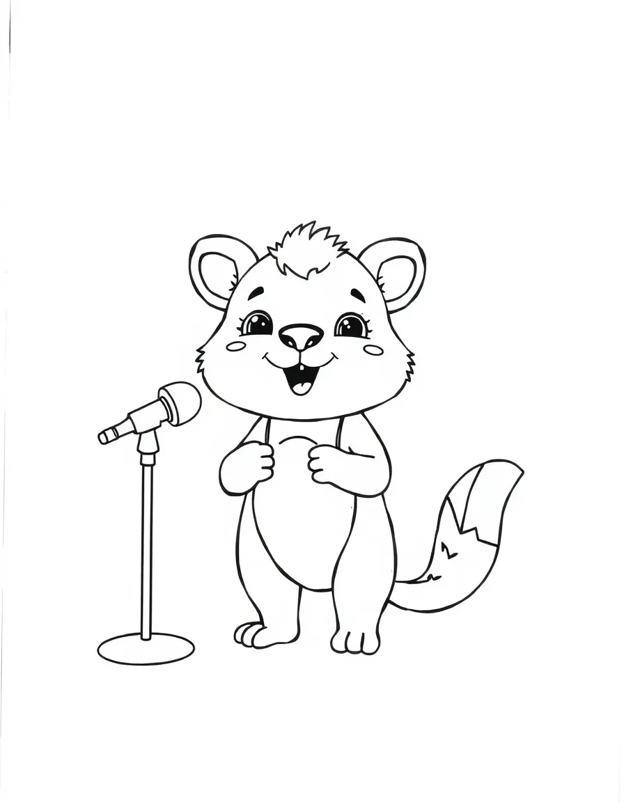 A little animal singer.