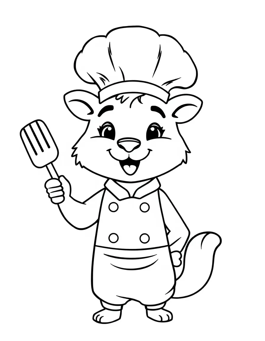 A happy animal chef.