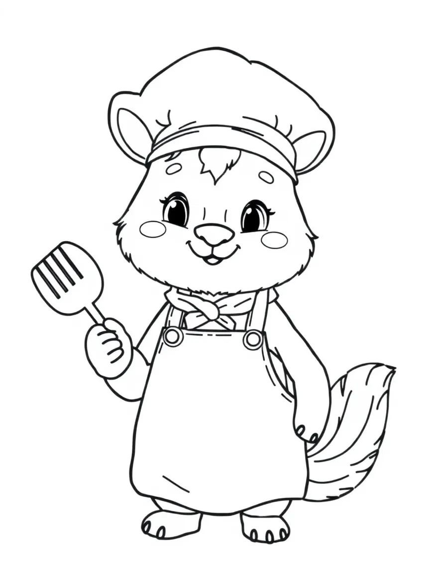 A cute animal baker.