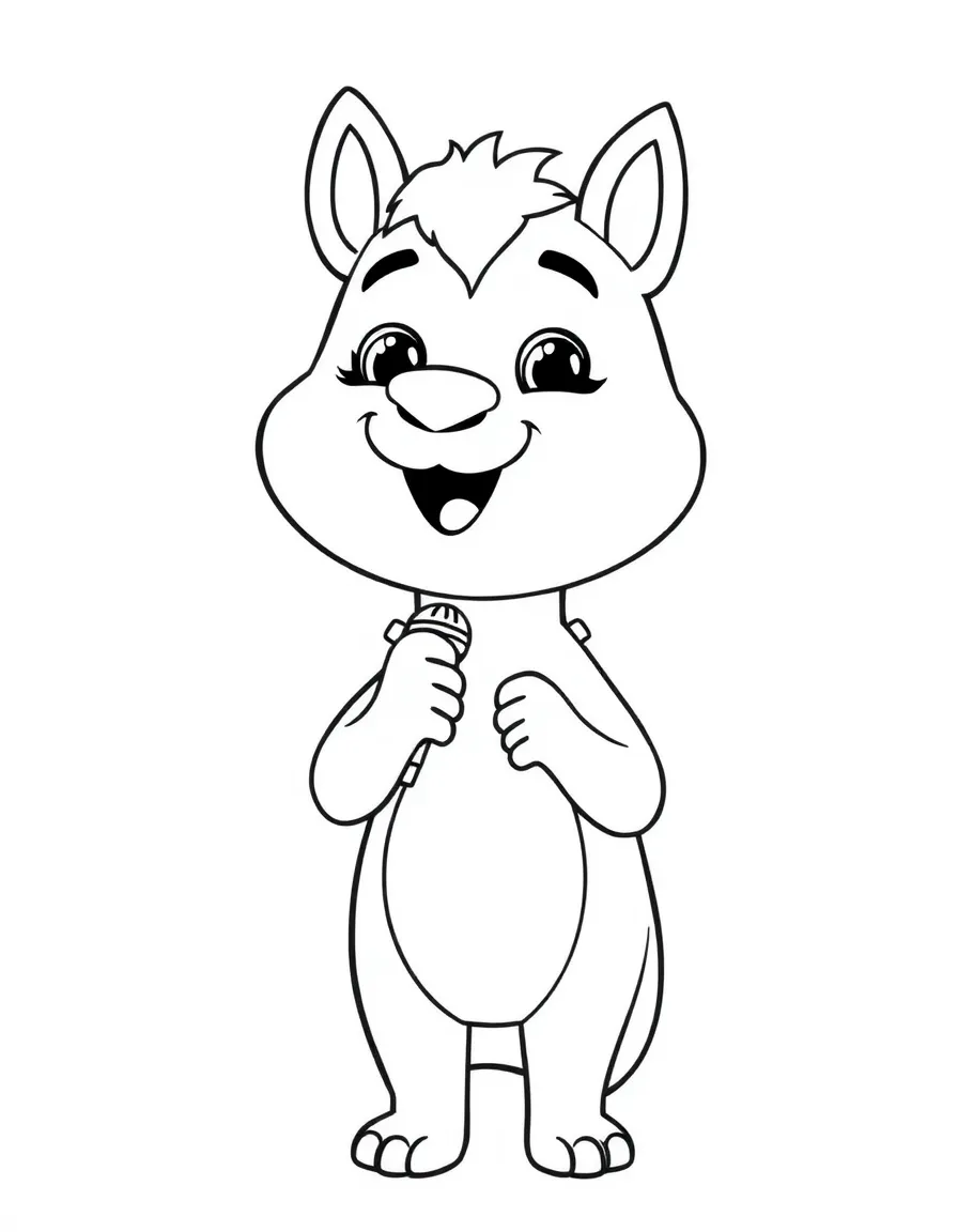 A smiling animal singer.
