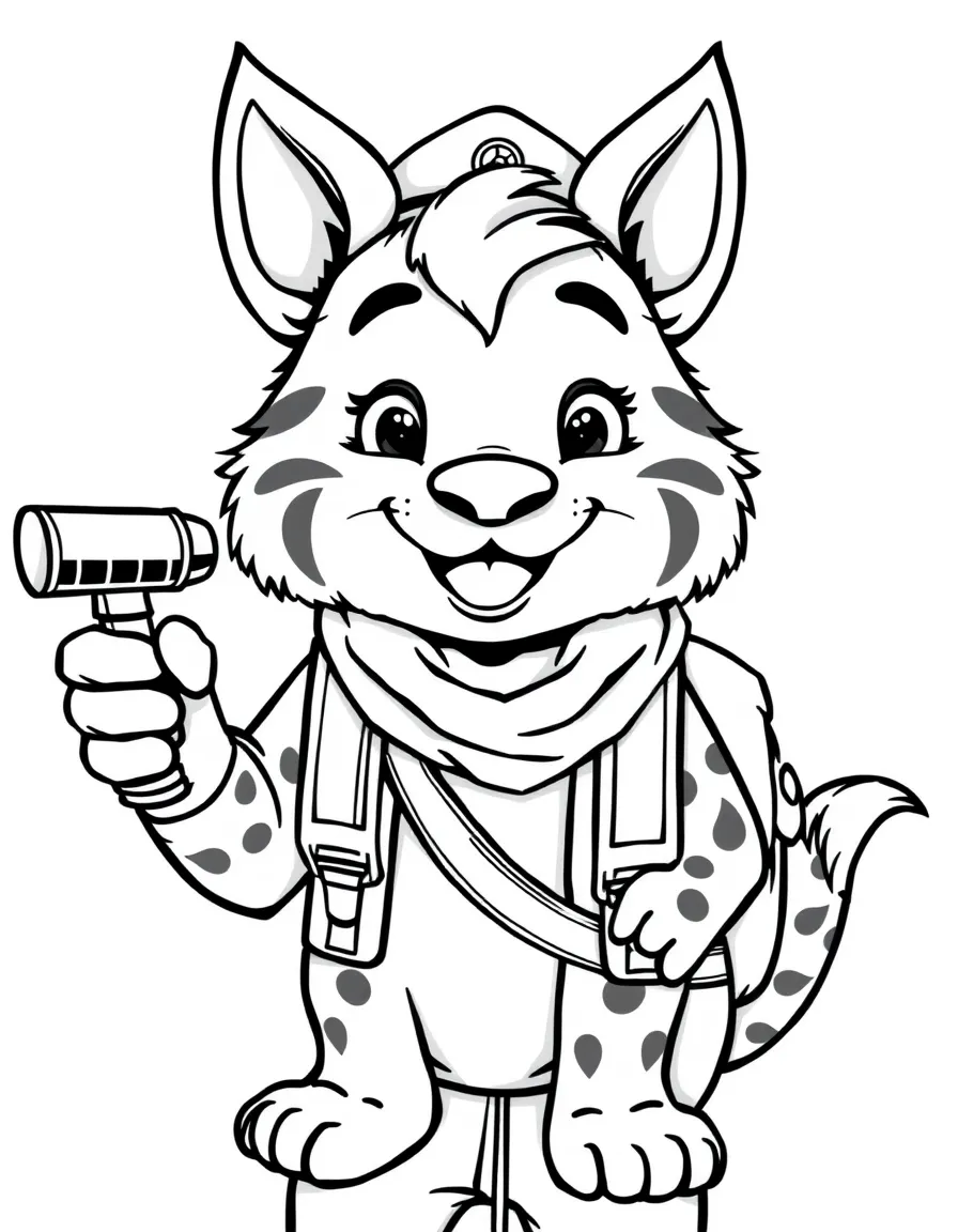 A joyful animal trainer.