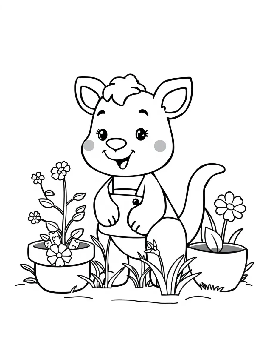 A cheerful animal gardener.