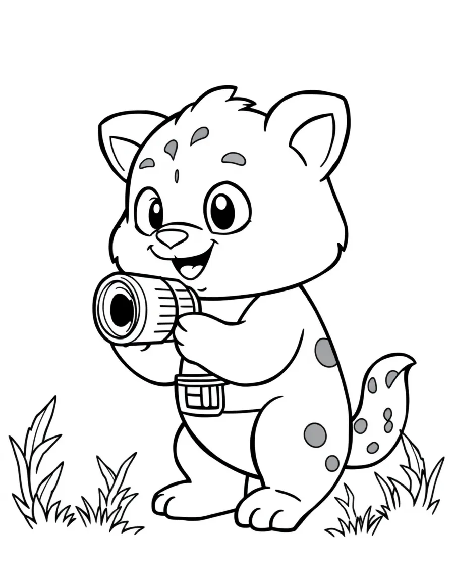 A cute animal gamer.