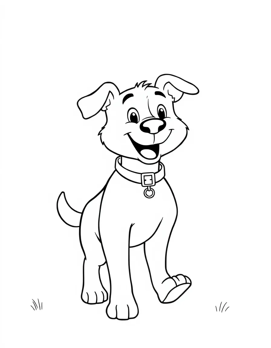 A cheerful animal dog walker.