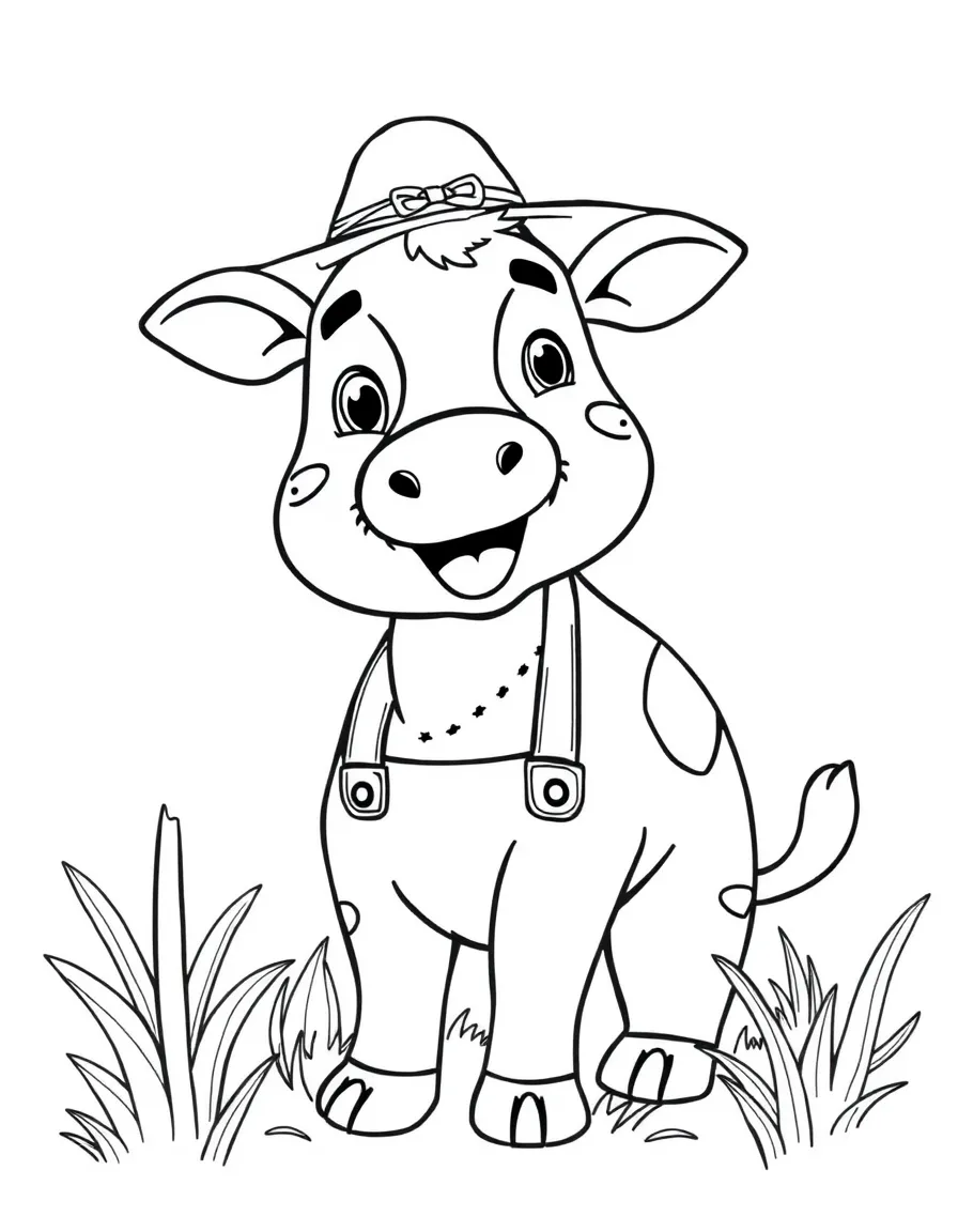 A happy animal farmer.