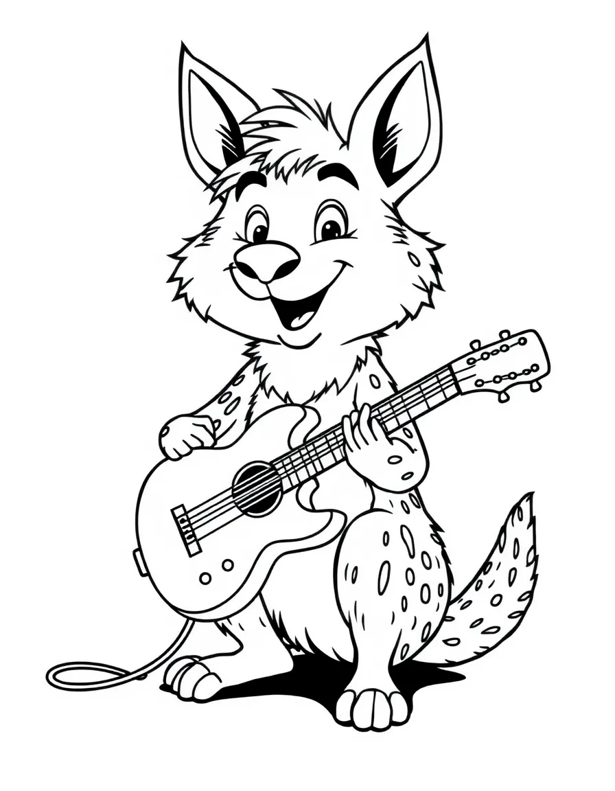 A playful animal musician.