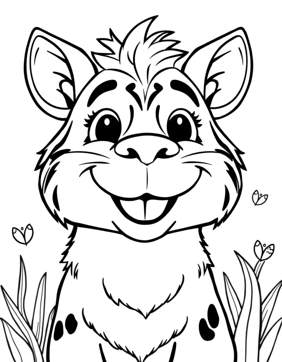 A smiling animal influencer.