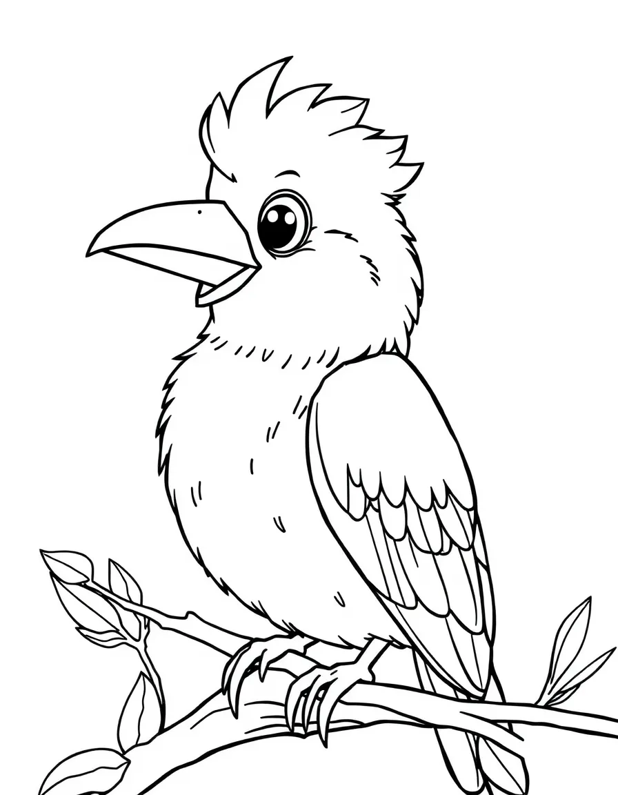 A playful animal bird watcher.