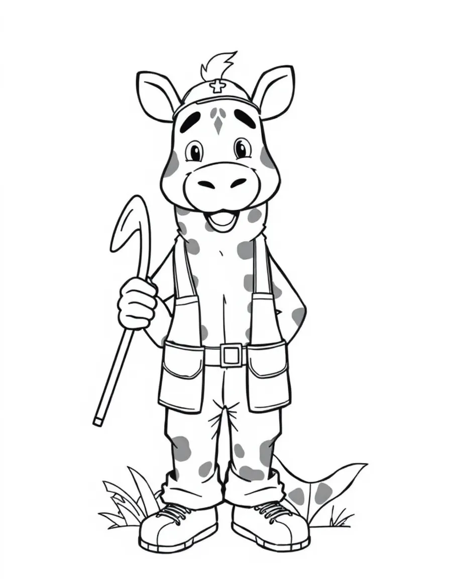 A cheerful animal zookeeper.