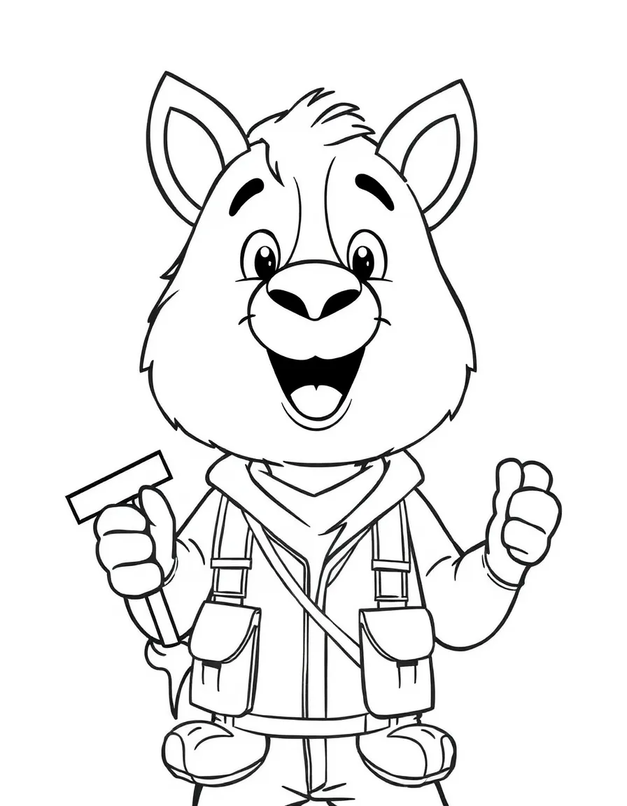 A happy animal trainer.