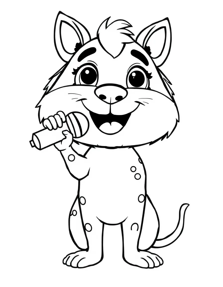 A happy animal singer.