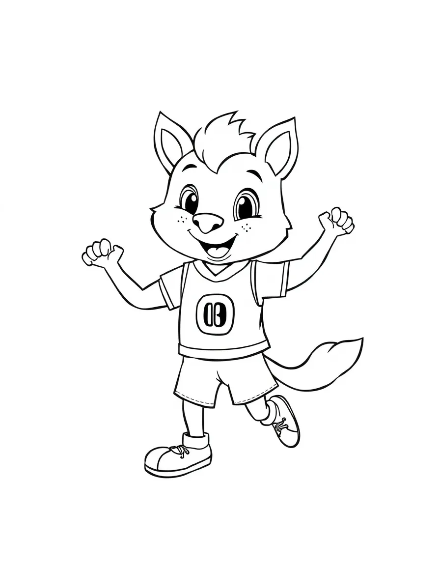 A cheerful animal athlete.