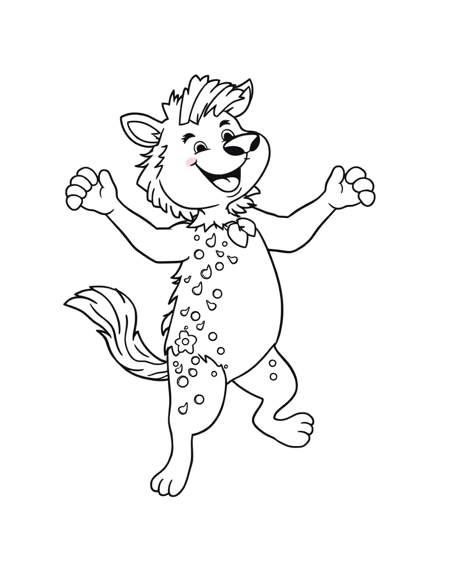 A joyful animal dancer.
