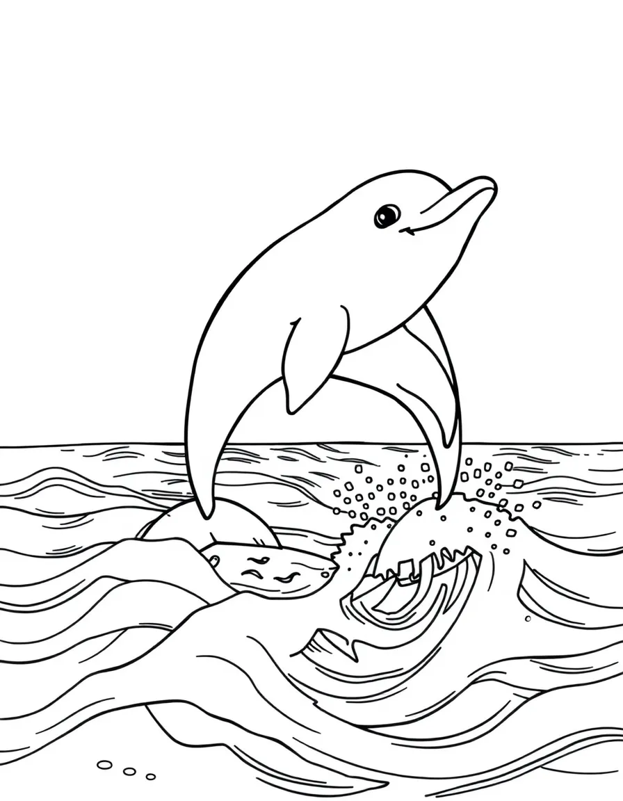 A joyful dolphin jumping out of the ocean in Florida.