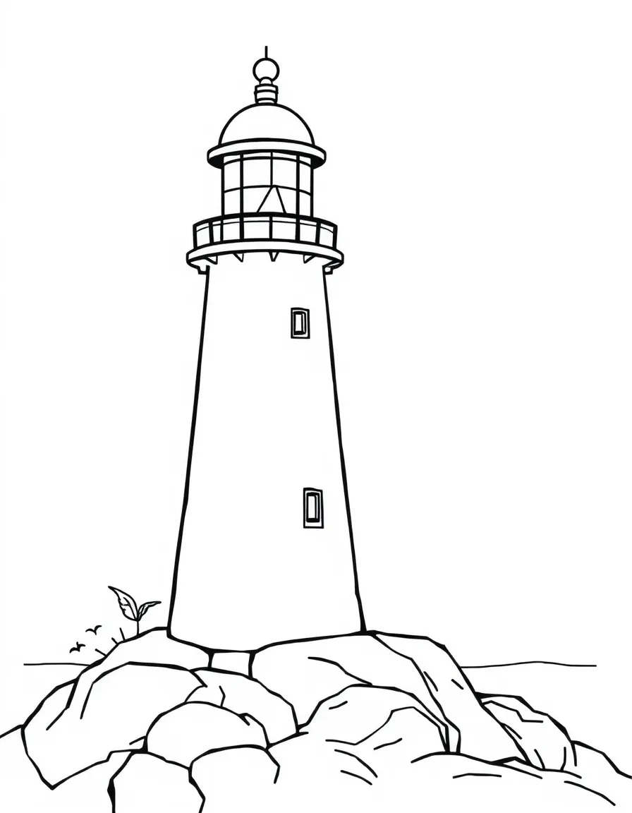 A little lighthouse shining its light in Massachusetts.