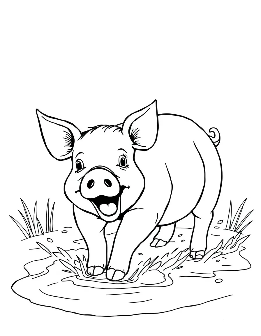 A happy pig rolling in mud in Arkansas.